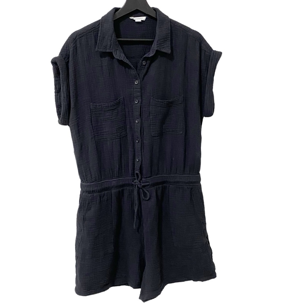 Black Collared Romper